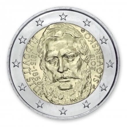 2 euro moneta • Slovakija 2015 • Ludovitas Šturas