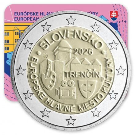 2 euro moneta • Slovakija 2026 • Europos kultūros sostinė Trenčin • BU
