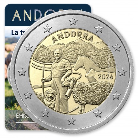 2 euro moneta • Andora 2026 • Kalnų ganyklos (La transhumància)