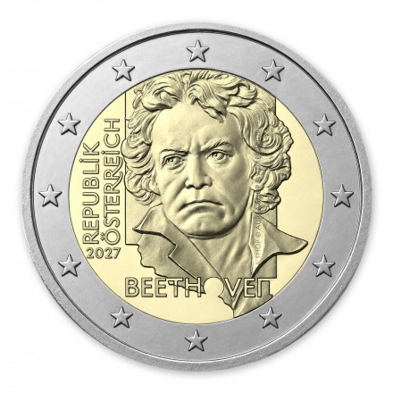 2 euro moneta • Austrija 2027 • Liudvikas van Bethovenas