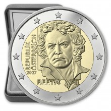 2 euro moneta • Austrija 2027 • Liudvikas van Bethovenas • Proof