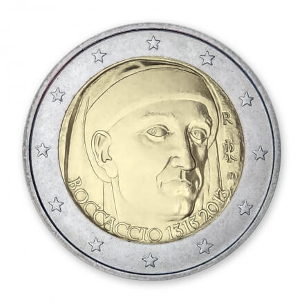 2 euro moneta • Italija 2013 • Giovanni Boccaccio