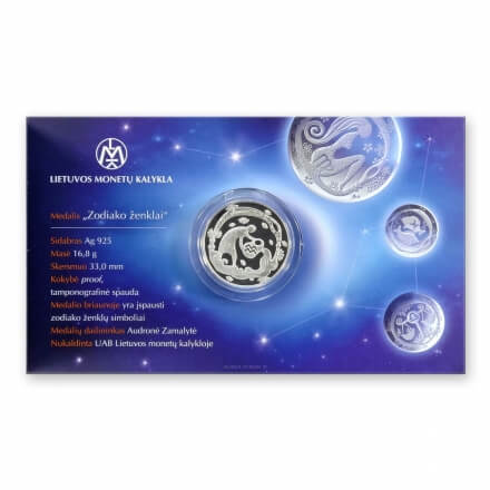 Sidabrinis medalis • Zodiako ženklai • Vandenis