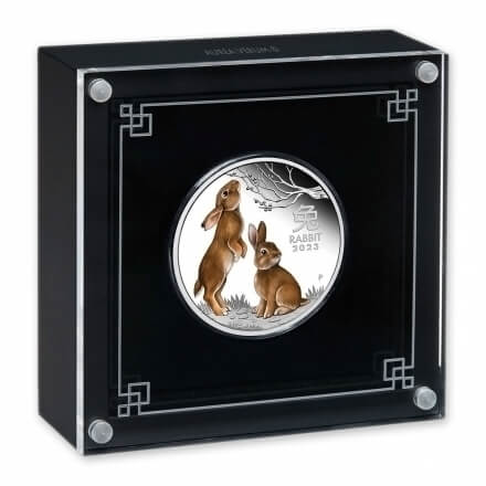 Sidabrinė moneta • Lunaras Triušio metai • 1 oz • 2023 • Color